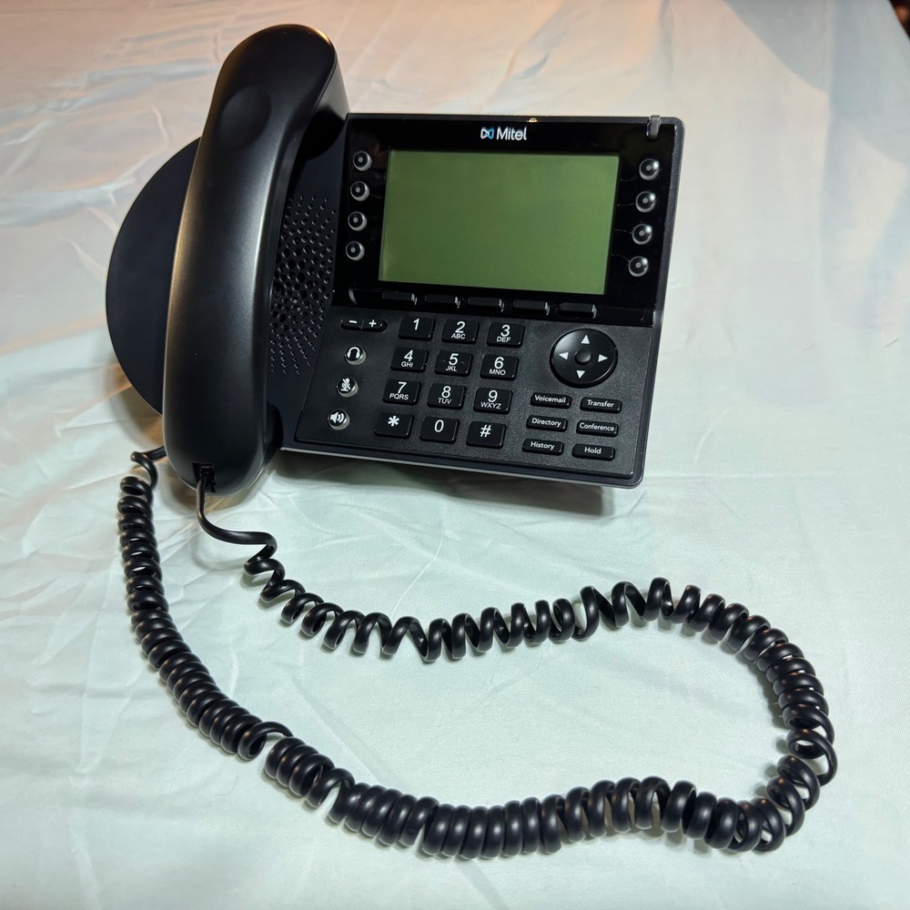 Mitel IP480G 8-Line VoIP Business Desk Phone Gigabit Ethernet Black TESTED